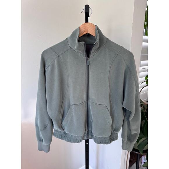 Lululemon Softstreme Funnel-Neck Zip Up Smoked Spruce - Picture 2 of 5